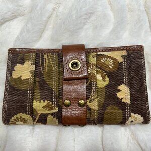 Fossil Key-Per Floral Tab Clutch Wallet